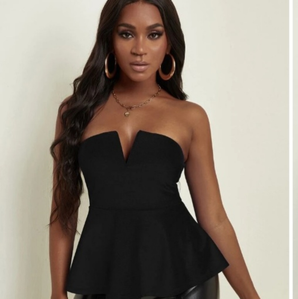 Strapless top